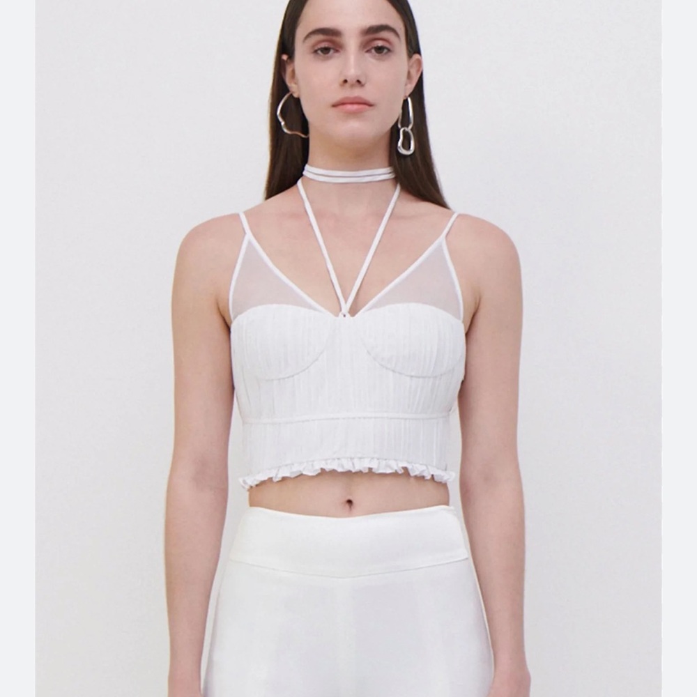 BNWT Jonathan Simkhai Lottie Crop Top Tank from intermix size 10 - fits like 8